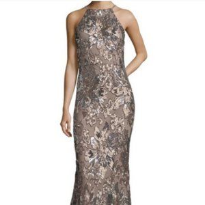 Betsy & Adam Sequin Halter Ball/Prom/Wedding Gown - Size 2